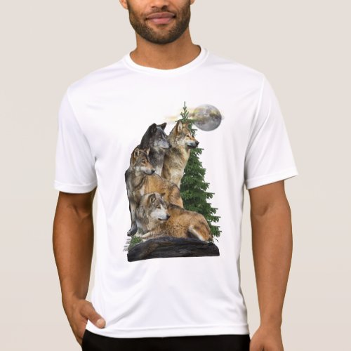 wolf and Moon T_Shirt