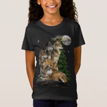 Wolf And Moon T-shirt by Christian_Clothing at Zazzle