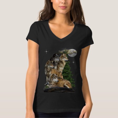 Wolf And Moon T-shirt