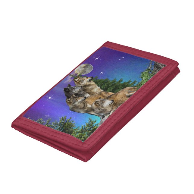 Wolf and Moon Tri-fold Wallet (Bottom)