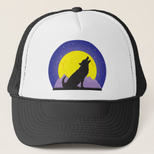 Wolf and Moon Trucker Hat
