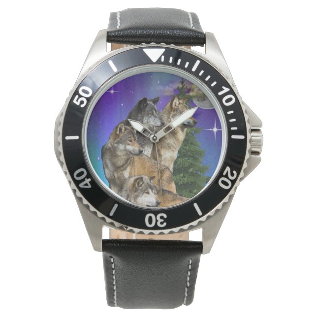 Wolf and Moon Watch (Front)
