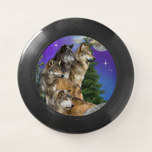 Wolf and Moon Wham-O Frisbee