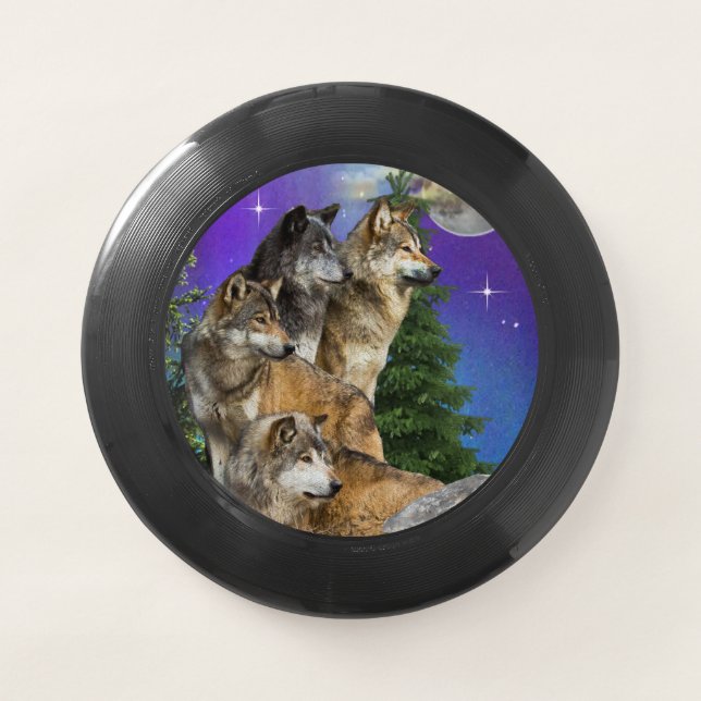 Wolf and Moon Wham-O Frisbee (Front)