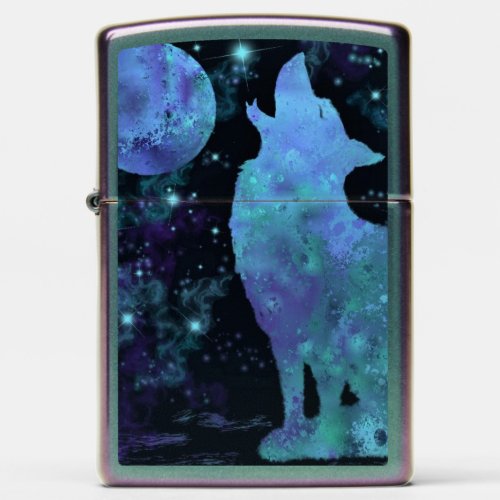 Wolf and Moon Zippo Lighter Gift