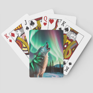 Wolf and Northern Lights Poker Cards