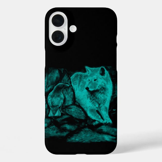 Wolf and Raven in the Night Case-Mate iPhone Case (Back)