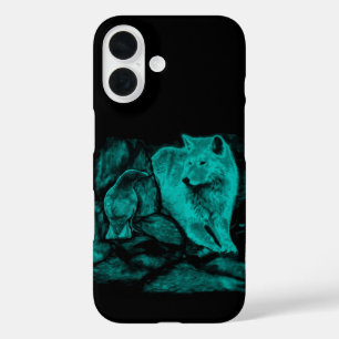 Wolf and Raven in the Night iPhone 16 Case