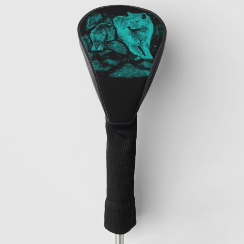 Wolf and Raven in the Night Golf Head Cover