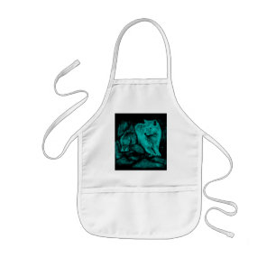 Wolf and Raven in the Night Kids' Apron