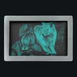 Wolf and Raven in the Night Rectangular Belt Buckle<br><div class="desc">Digital Painting by Krisi ArtKSZP</div>