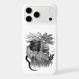 Wolf and Raven with Skull iPhone 17 Pro Max Case
