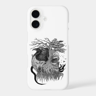 Wolf and Raven with Skull iPhone 17 Case