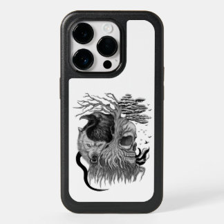 Wolf and Raven with Skull OtterBox iPhone 14 Pro Case