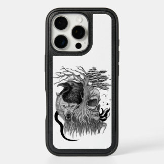 Wolf and Raven with Skull iPhone 16 Pro Case