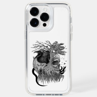 Wolf and Raven with Skull Speck iPhone 14 Pro Max Case