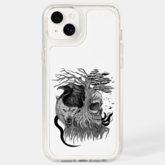 Wolf and Raven with Skull Speck iPhone 14 Plus Case
