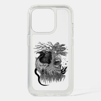 Wolf and Raven with Skull iPhone 15 Pro Case