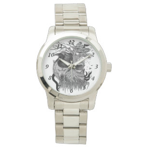 Wolf and Raven with Skull Watch