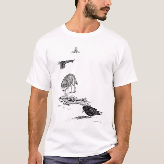 Wolf and Ravens T-Shirt (Front)