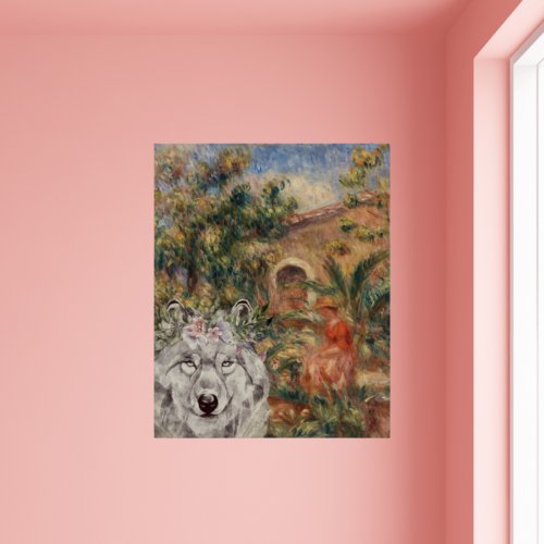 Wolf and Renoirs Farmhouse Painting Poster