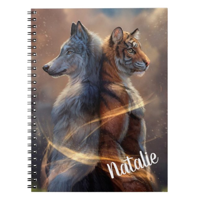 Wolf and Tiger Notebook (Front)