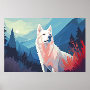 Wolf Animal Alpha Forest Nature Wilderness Poster