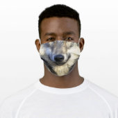 Wolf Animal Face Adult Cloth Face Mask (Worn)