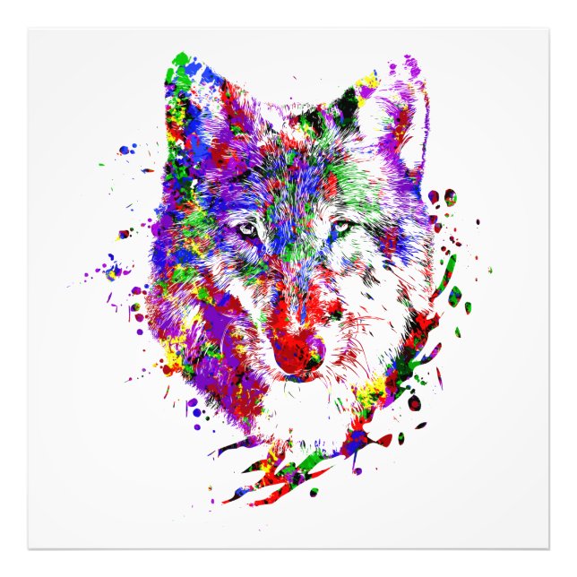 Wolf Animal Forest Wild Nature World Free Earth Photo Print (Front)