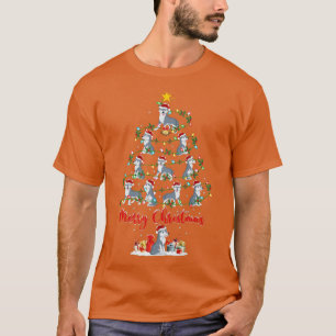 Wolf Animal Lover Matching Santa Wolf Christmas Tr T-Shirt