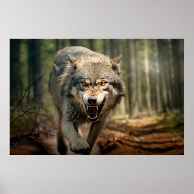 Wolf Animal Nature Majestic Wilderness  Poster (Front)