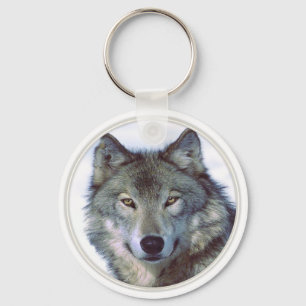 Wolf animal totem keychain