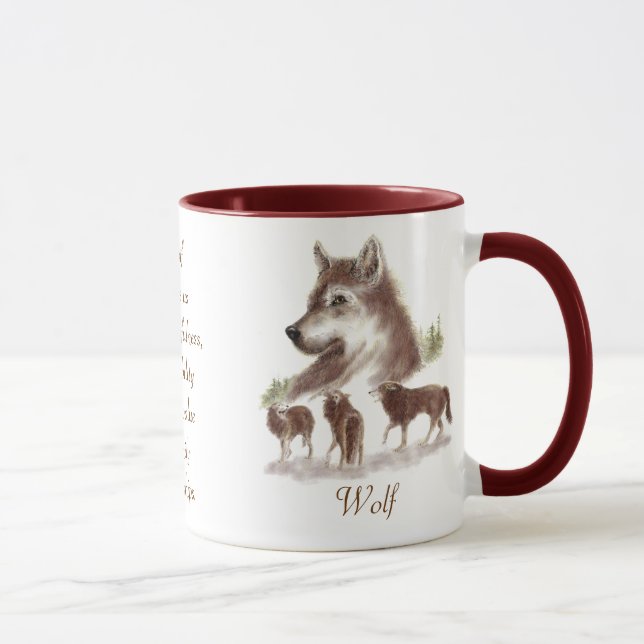 Wolf Animal Totem Mug (Right)