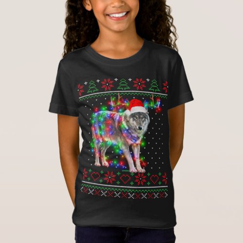Wolf Animal Ugly Sweater Christmas Puppy Animal Lo
