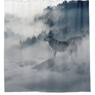 Wolf Animal Wildlife Art Shower Curtain