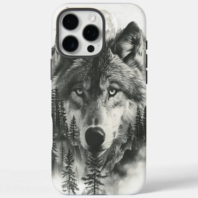 Wolf appears in dawn's misty mountains Case-Mate iPhone case (Back)