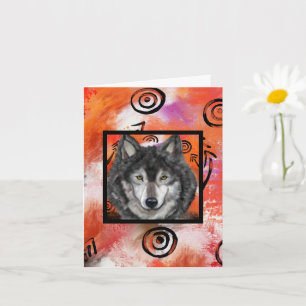 Wolf Art Card