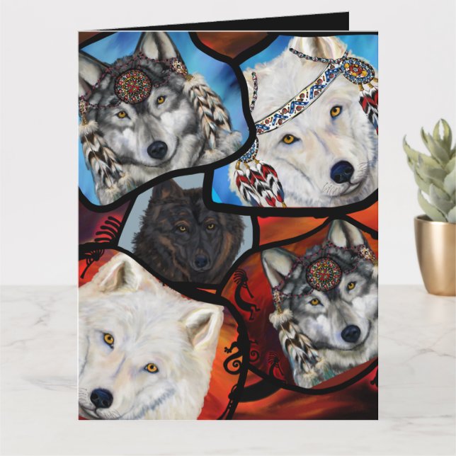 WOLF ART CARD (Small Plant)