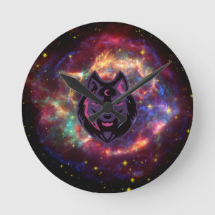 Wolf Art, Graphic Design Round Clock