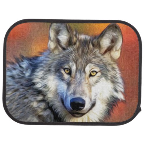 Wolf Art Painting Car Mat