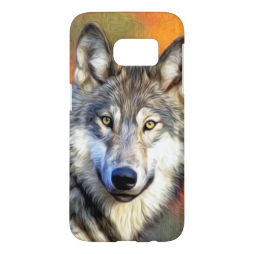 Wolf Art Painting Samsung Galaxy S7 Case