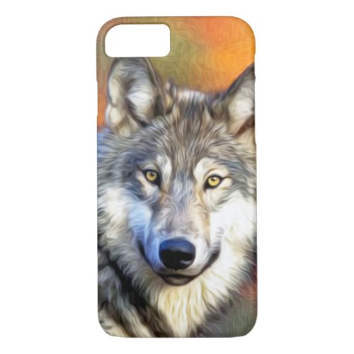 Wolf Art Painting Image iPhone 87 Case