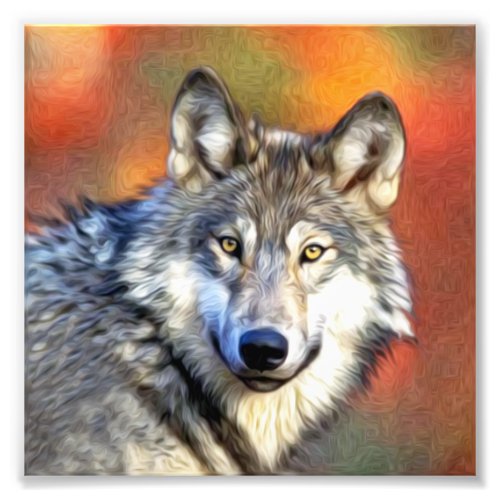 Wolf Art Painting Photo Print