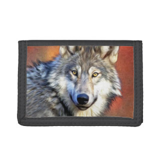 Wolf Art Painting Tri-fold Wallet