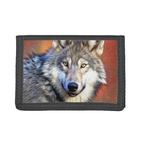 Wolf Art Painting Tri_fold Wallet