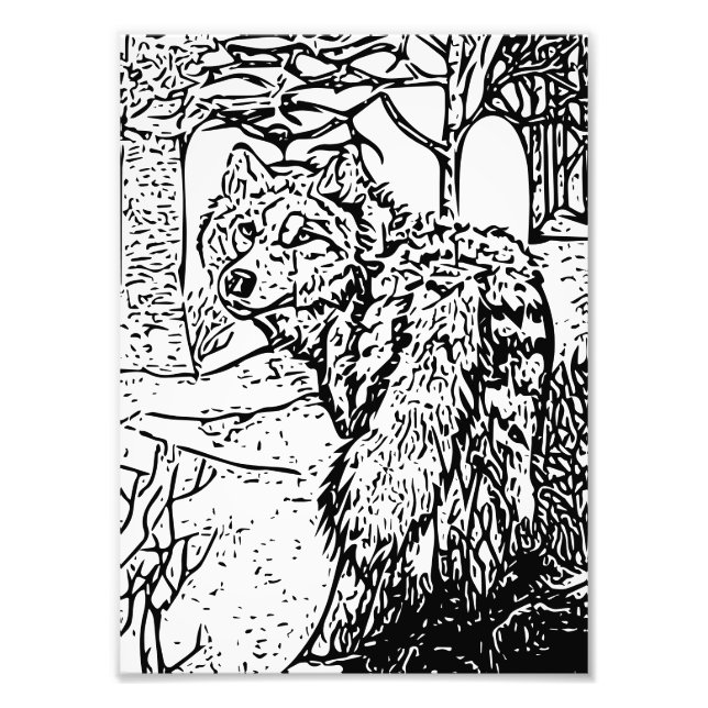 Wolf art photo print (Front)