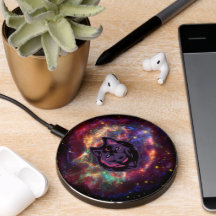 Wolf Art, Purple Cosmic Graphic Design