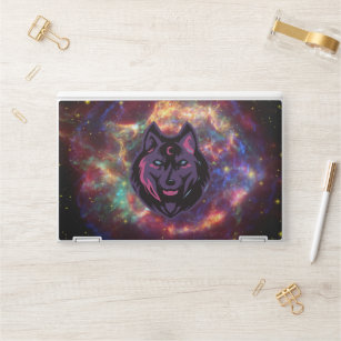 Wolf Art, Purple Graphic Design HP Laptop Skin