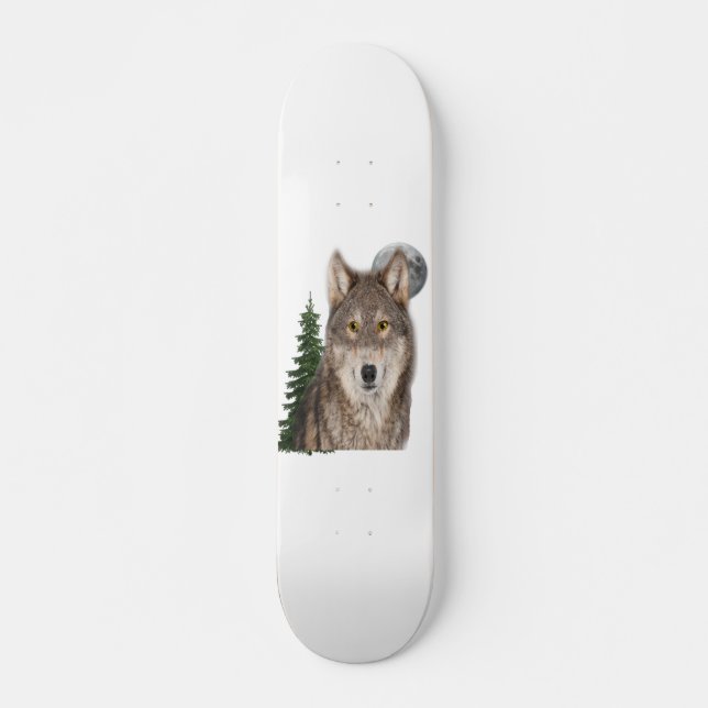 Wolf art skateboard deck (Front)