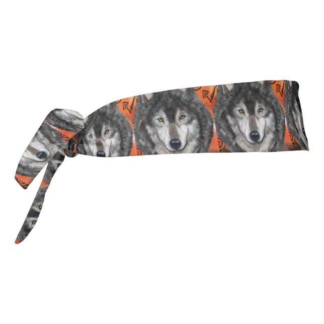 Wolf Art Tie Headband (Rotate 270)